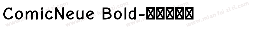 ComicNeue Bold字体转换